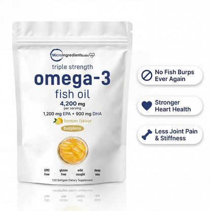 4200mg Per Serving Omega 3 Fish Oil Softgels