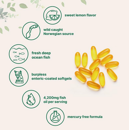 4200mg Per Serving Omega 3 Fish Oil Softgels